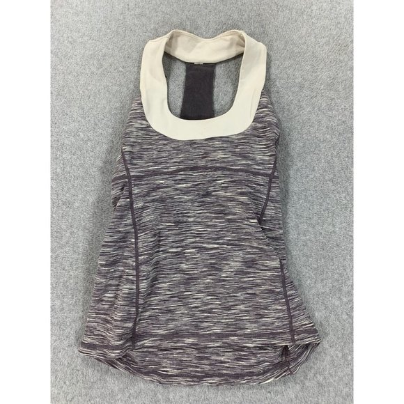 Lululemon Athletica Running Training Tank‎ Top (Women's Size 4) Purple W-Liner - Picture 1 of 9